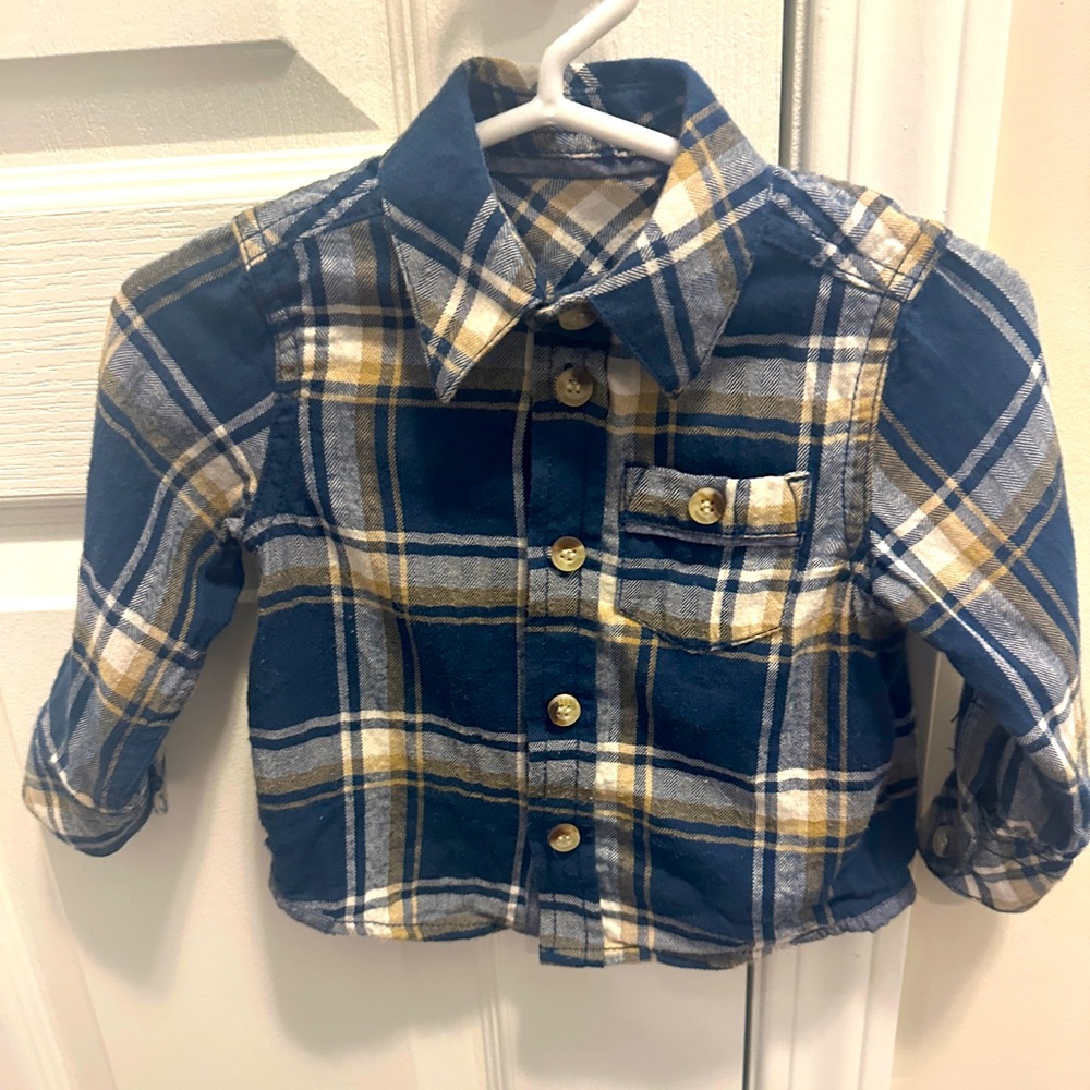 ⭐️BUNDLE 10 for $50⭐️ MOTHERCARE • Plaid Kids shirt - Blue and Yellow